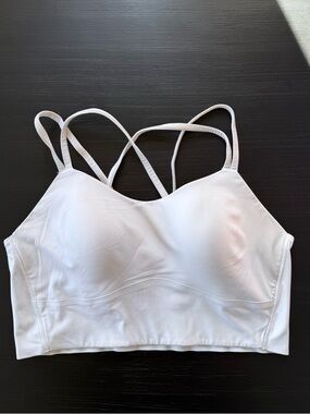 lululemon athletica White Strappy Longline Sports Bralette